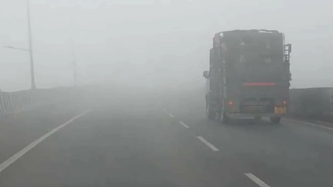 Dense fog covers various parts of Telangana on Tuesday, January 2, 2026. 