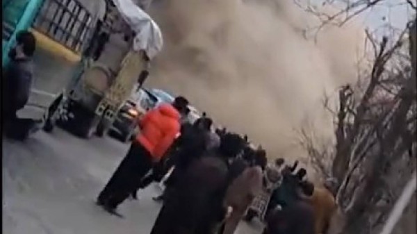 WATCH: Mountainside collapses onto Srinagar-Baramulla highway as Chilai-Kalan cold grips Kashmir