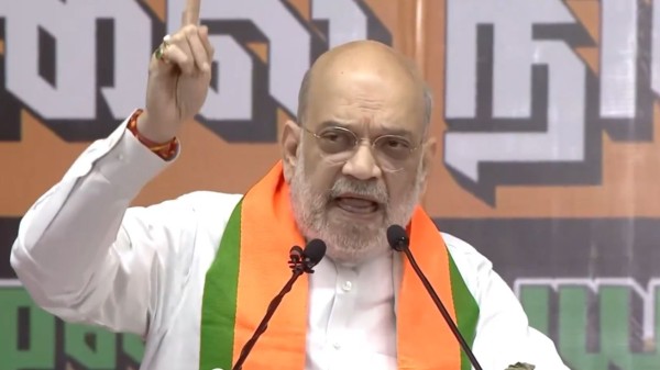 Shah arrived in Tiruchirappalli on Sunday, where he received a warm welcome from party leaders