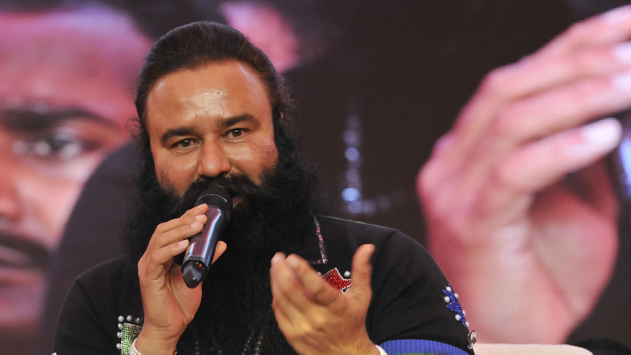 Gurmeet Ram Rahim has out on parole 15 times to date. (Photo credit: Sunil Saxena/ HT via Getty Images)