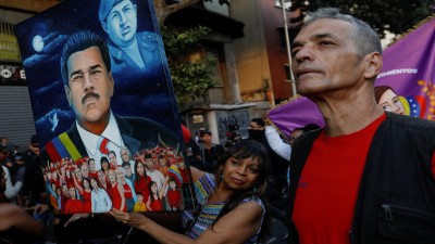 Supporters of President Nicolás Maduro take the streets in protest of his US detention.