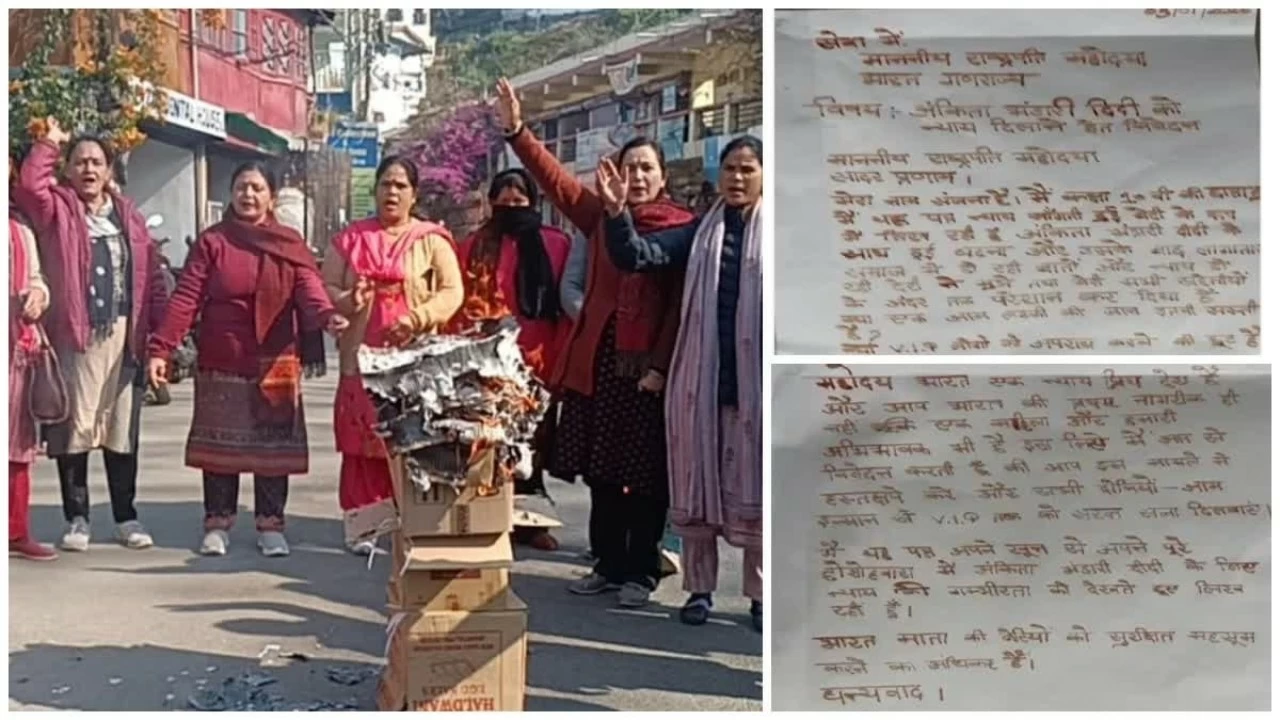 Two sisters from Almora, Uttarakhand, wrote a letter in blood to President Droupadi Murmu, demanding justice in the Ankita Bhandari murder case.