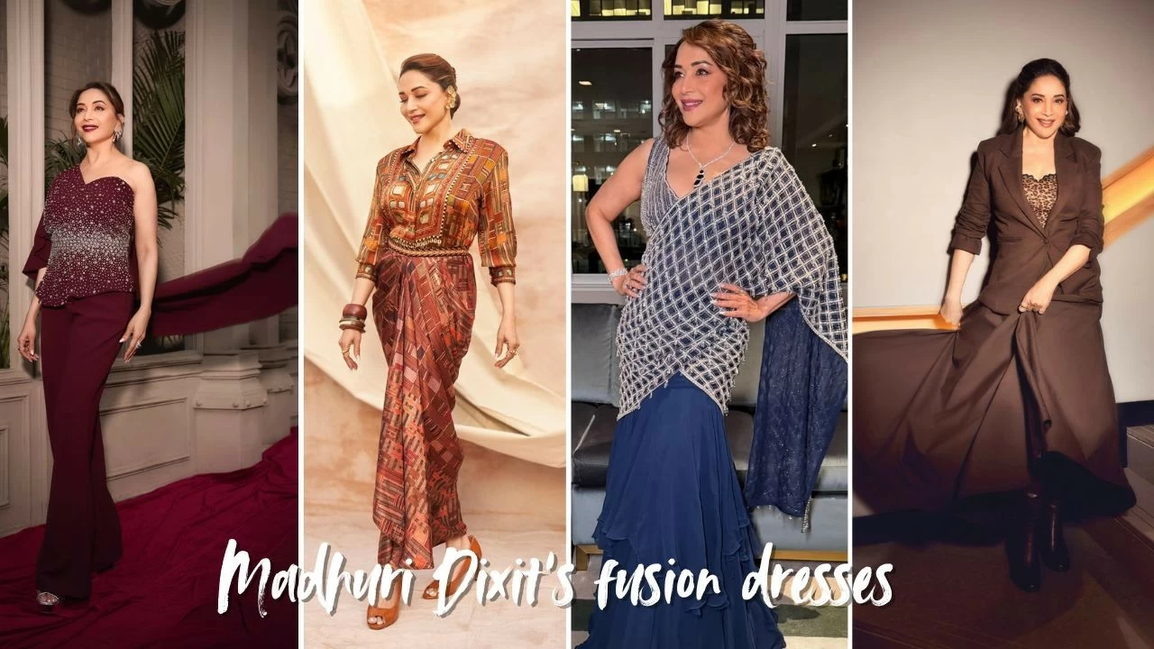At 58, Madhuri Dixit redefines fusion fashion with effortless sophistication (Picture credit: Instagram)