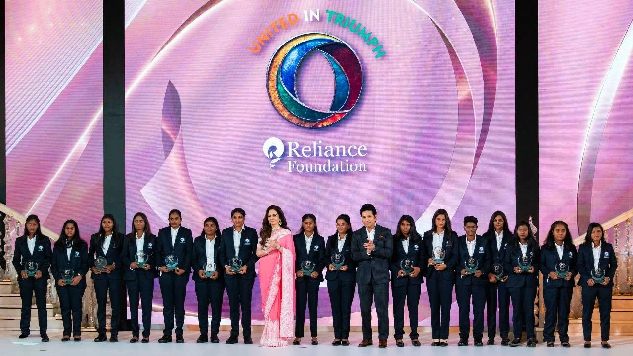 Nita Ambani honoured the Indian women's blind team.
