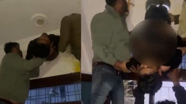 One of the thief’s accomplices managed to escape, while the other remained trapped.