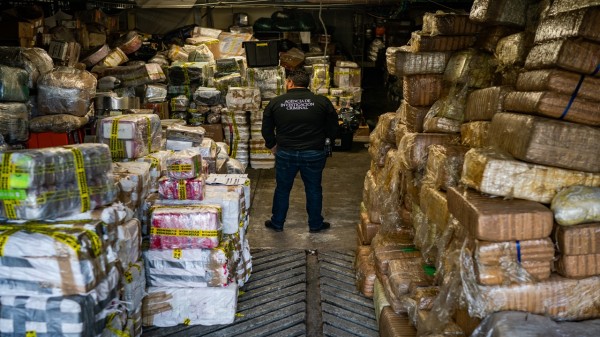 Hundreds of pounds of fentanyl and meth seized in Tijuana, Mexico in October 2022. Most of narcotics reaching US streets come from Mexican cartels. (Salwan Georges/The Washington Post via Getty Images)