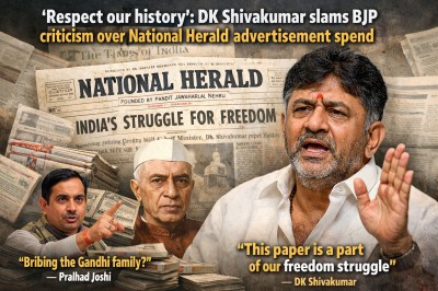  Union Minister Pralhad Joshi alleges a "scam" and "bribing the Gandhi family." (AI-generated Image)