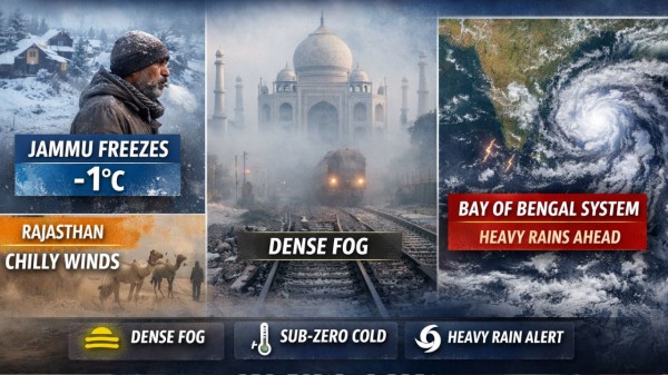 Harsh winter conditions continue to disrupt daily life, with poor visibility and plunging temperatures