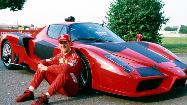 Michael Schumacher with Ferrari Enzo