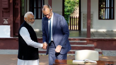 German Chancellor Friedrich Merz meets Prime Minister Narendra Modi in Ahmedabad.