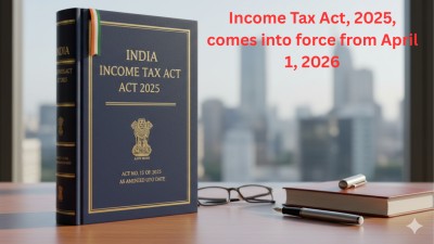 Simplified Income Tax Act, 2025, to come into force from April 1, 2026