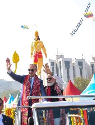 German Chancellor Friedrich Merz met Prime Minister Narendra Modi in Ahmedabad as he kicked off his maiden two-day visit to India.