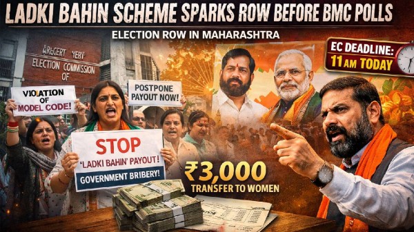 The Opposition claims the Rs 3,000 festive bounty violates the Model Code of Conduct.  (AI generated Image)