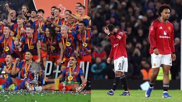 Barcelona win Spanish Super Cup, Man United eliminated from the FA Cup.
