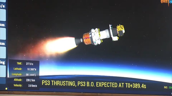 The flight was nominal till the coasting of the third stage. 