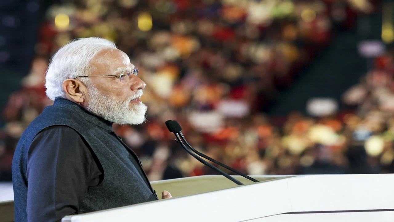 PM Narendra Modi addresses the concluding session of Viksit Bharat Young Leaders Dialogue 2026, in New Delhi. (PMO via PTI Photo)