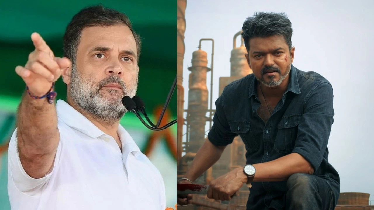 Rahul Gandhi's big attack in Jana Nayagan row. 
Modi government trying to block Jana Nayagan: Rahul Gandhi 