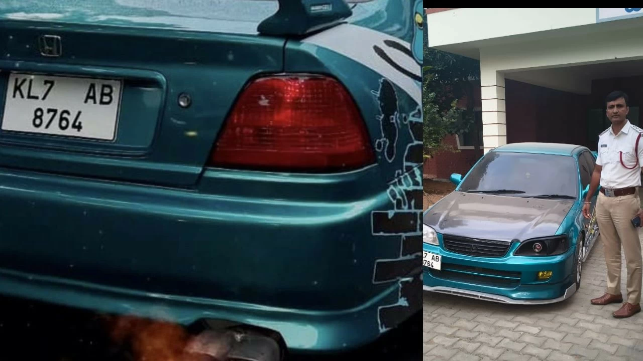  The ageing sedan quickly drew the attention of bystanders, bringing the ride to a costly end