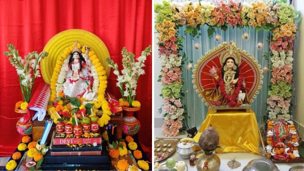 Simple and elegant Basant Panchami puja decoration ideas
