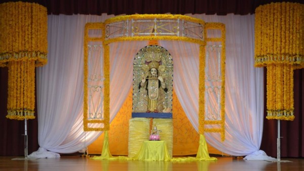 Simple and elegant Basant Panchami puja decoration ideas