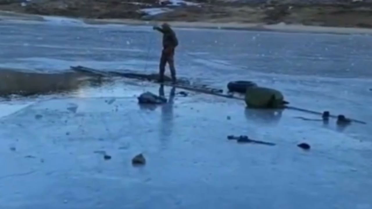 Rescuers at the Sela Lake where 2 tourists from Kerala drowned on Friday 