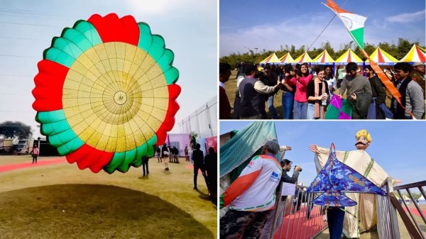Delhi Kite Fest 2026: Winter sky bursts into colour with giant kites featuring Bollywood faces