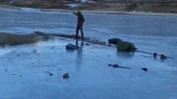 Rescuers at the Sela Lake where 2 tourists from Kerala drowned on Friday 