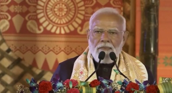 PM Modi lauded the state’s transformation, where the sound of gunshots has been replaced by the sound of musical instruments. (Photo credit: Screengrab)