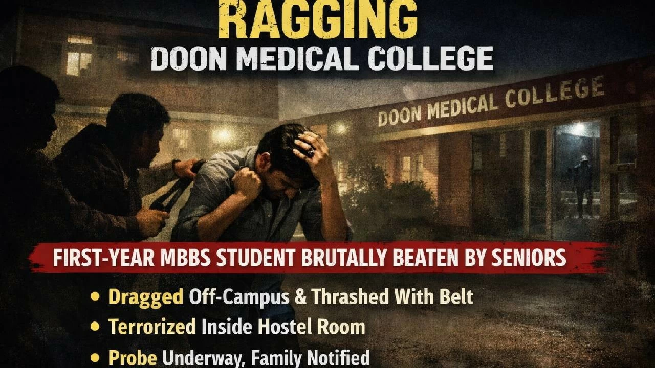 Alleging off-campus thrashing and hostel harassment, the "terrified" student's complaint highlights a recurring issue. (AI-generated Image)