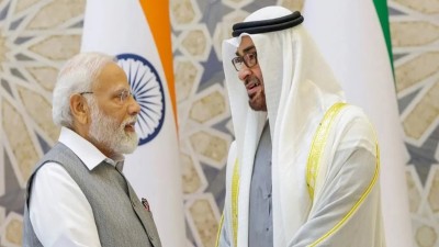 PM Modi with UAE President Mohamed bin Zayed Al Nahyan.
