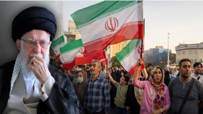 A few thousand demonstrators gathered Sunday in Los Angeles in support of protesters in Iran.
