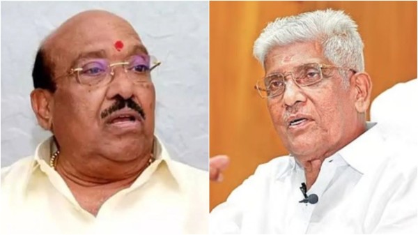 SNDP chief Vellappally Nateshan(Left) & NSS Chief Sukumaran Nair