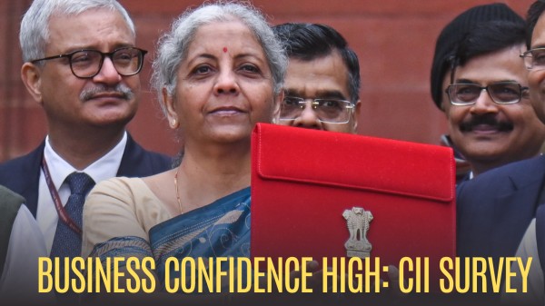 According to CII Business Outlook Survey, confidence among businesses rose for the third quarter on the trot to a level which is the highest in the past five quarters.