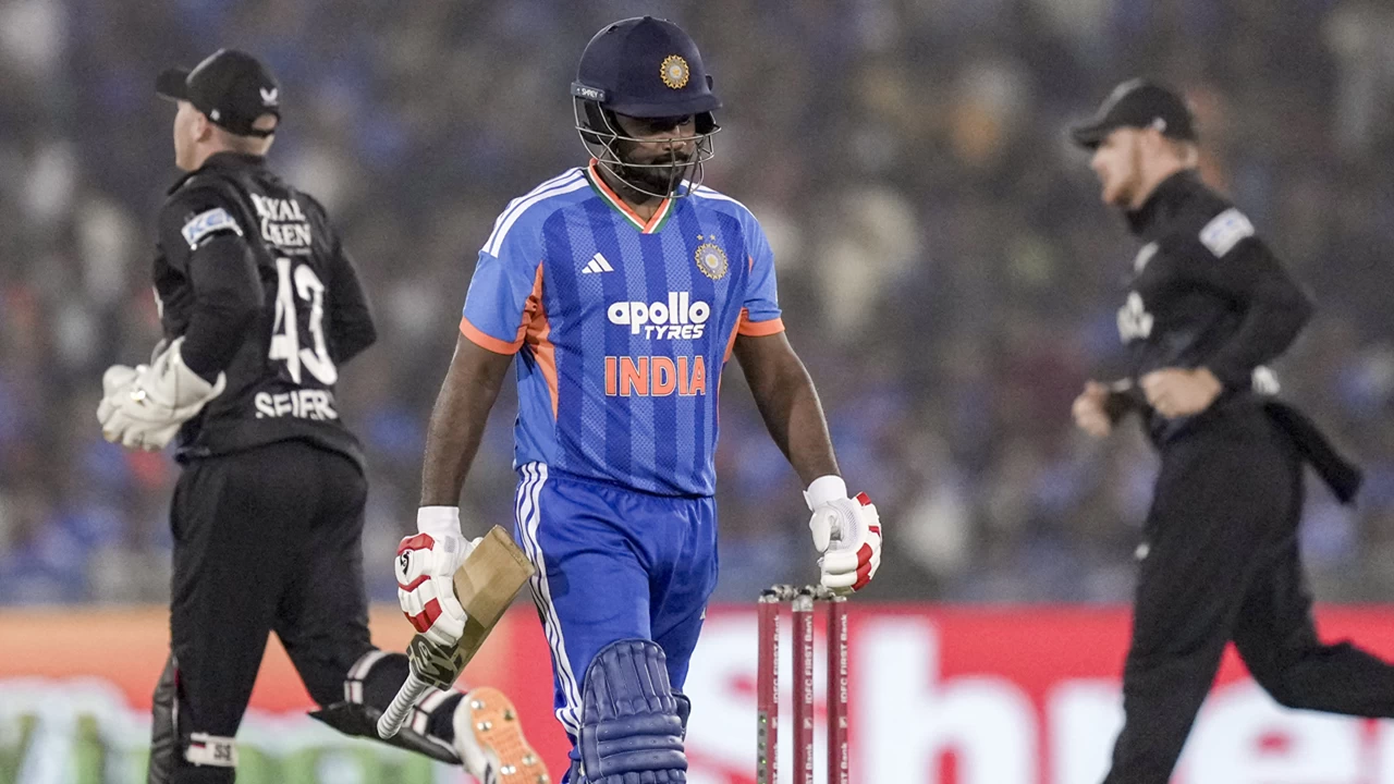 Sanju Samson was dismissed on a Golden Duck in the 3rd T20I against New Zealand.