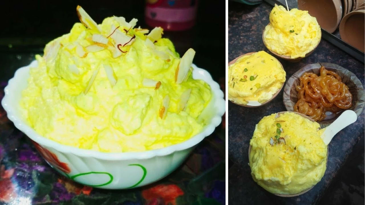 Fluffy makhan malai and jalebi dunked in warm milk recipe for ultimate winter indulgence (picture credit: Pinterest)