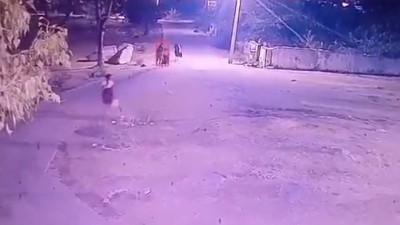 CCTV footage of student jumping off auto in Kamareddy district, Telangana. 