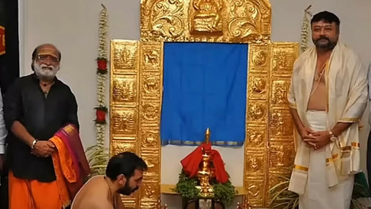 First accused Unnikrishnan Potty performing pooja at Jayaram's residence in 2018