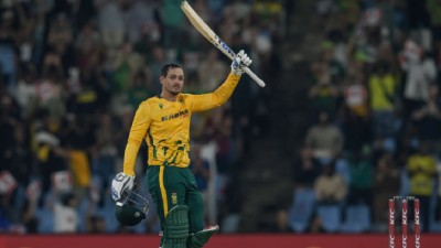Quinton de Kock scored his second T20I century in the second match against the West Indies.