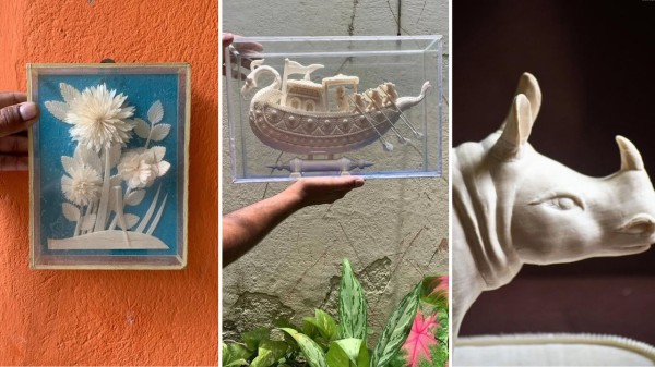 Bengal’s tradition of Sholapith craft that transforms wetland plants into divine idols (Picture credit: Instagram)