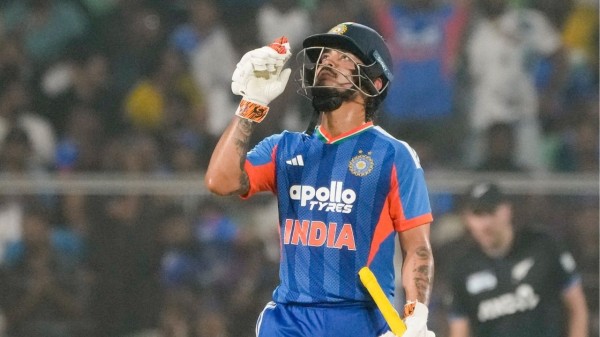 Ishan Kishan smashed his maiden T20I hundred in the fifth match against New Zealand.